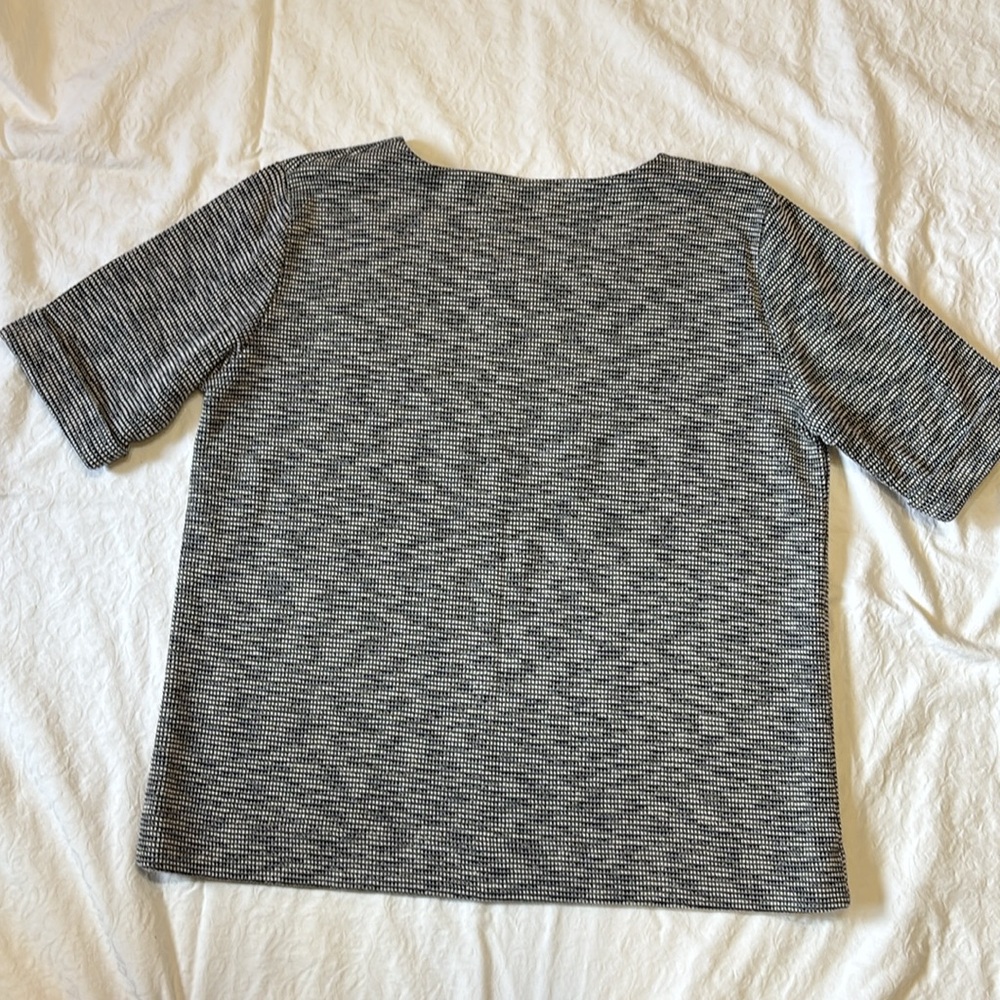 Sissy-Boy Manoa Waffle Pullover Top, Navy/White Short Sleeve, XL, EUC, cotton - Picture 14 of 14